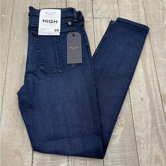 Rag and Bone Nina High Rise Skinny Jeans In Bayview - Picture 2 of 3